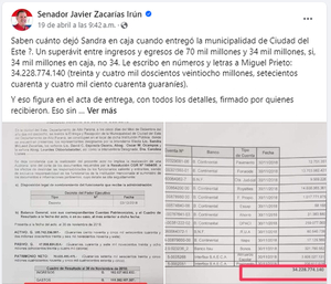Javier Zacarías pidió a Prieto que “deje de mentir” - La Clave