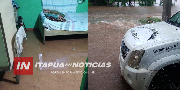 LA COMISARÍA 44° EN CURUÑAI AFECTADA POR LAS INUNDACIONES - Itapúa Noticias