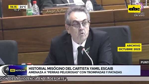 Video: historial misógino del diputado cartista Yamil Esgaib - ABC Noticias - ABC Color