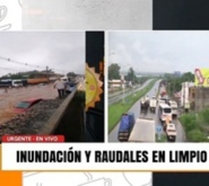 Inundación detuvo el tránsito entre Limpio y MRA - Paraguay.com