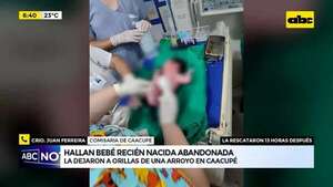 Video: Hallan bebé recién nacida abandonada a orillas del arroyo en Eusebio Ayala - ABC Noticias - ABC Color
