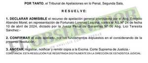 Cámara ratifica arresto domiciliario para exjefe policial acusada por tortura