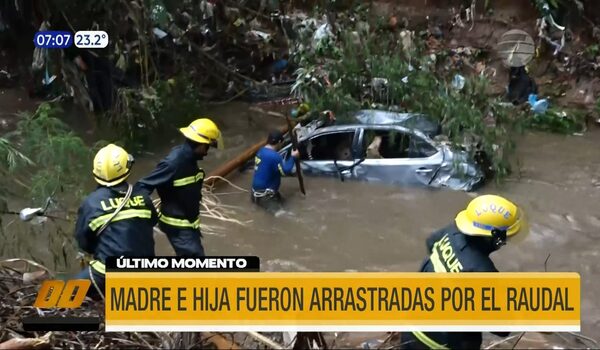 Madre e hija fueron arrastradas por el raudal en Luque | Telefuturo