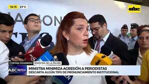 Video: ministra minimiza agresión a periodistas - ABC Noticias - ABC Color