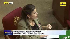 Video: Corte acepta acción de Kattya sin embargo no la repone en el Senado  - ABC Noticias - ABC Color