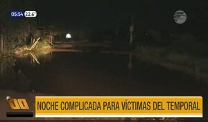 Noche complicada para víctimas del temporal en Limpio | Telefuturo