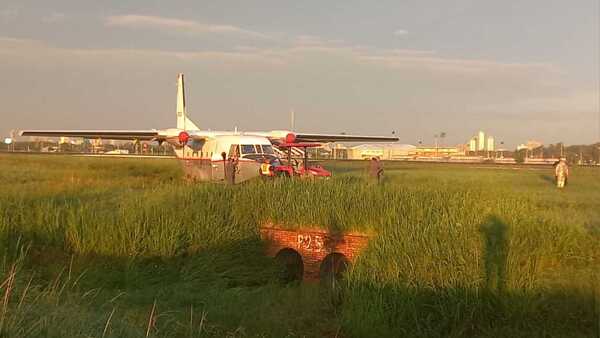 Accidentado despegue de avión de la Fuerza Aérea en el Silvio Pettirossi