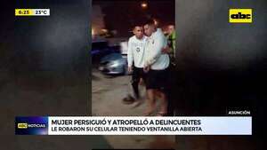 Video: Mujer persiguió y atropelló a delincuentes   - ABC Noticias - ABC Color