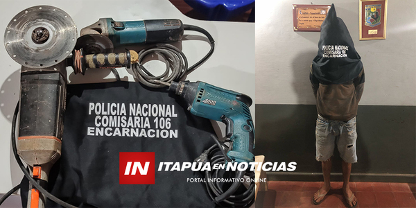 TRAS HURTO, LOGRARON ATRAPAR A SOSPECHOSO EN ENCARNACIÓN. - Itapúa Noticias