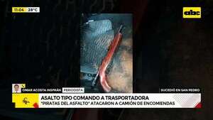 Nuevo asalto a camión transportador de encomiendas en San Pedro  - ABC Noticias - ABC Color