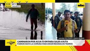 Ñeembucú: familias deben trasladarse varios kilómetros en el agua   - ABC Noticias - ABC Color