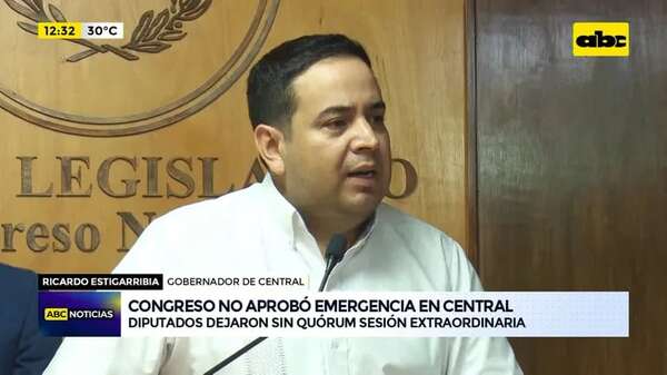 Video: Congreso no aprobó emergencia en Central    - ABC Noticias - ABC Color