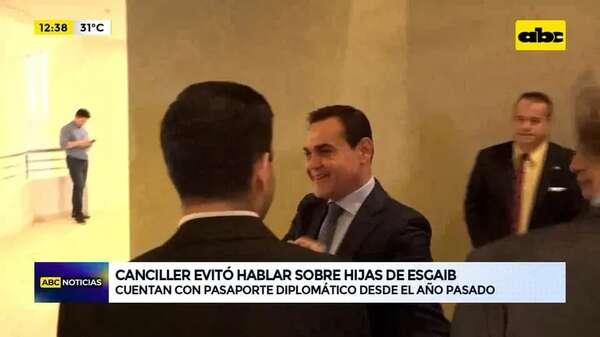 Video: Canciller no quiso hablar sobre hijas de Esgaib - ABC Noticias - ABC Color