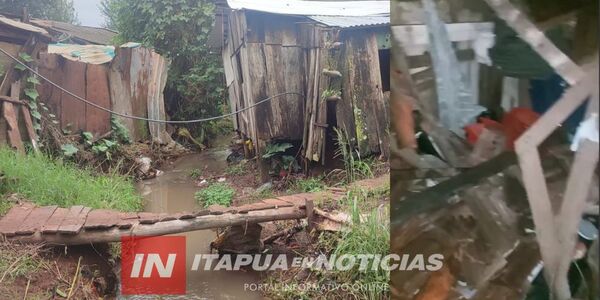  TEMPORAL CAUSÓ PÉRDIDA DE VIVIENDA  EN CAMBYRETÁ  - Itapúa Noticias