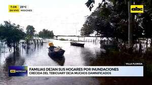 Villa Florida: Familias dejan sus hogares tras inundaciones  - ABC Noticias - ABC Color