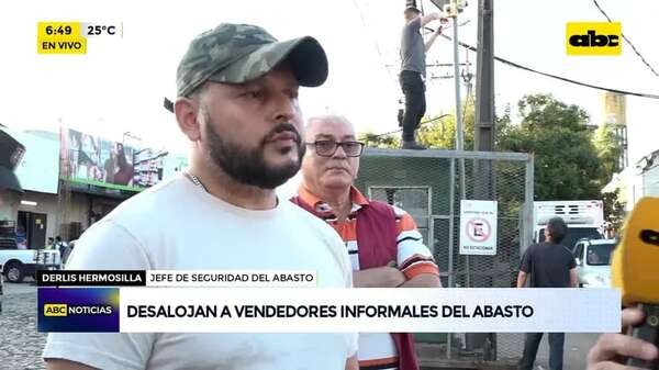 Abasto: Desalojan a vendedores informales - ABC Noticias - ABC Color