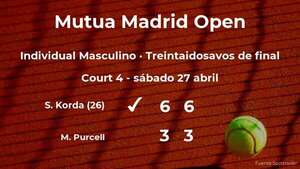 El tenista Sebastian Korda, clasificado para los dieciseisavos de final del torneo de Madrid - Tenis - ABC Color