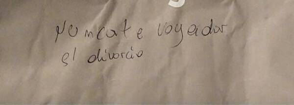 Le dejaron mensaje con una bala: "nunca te voy a dar el divorcio"