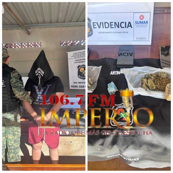 Antinarcóticos detiene a un hombre por microtráfico en el barrio María Victoria - Radio Imperio 106.7 FM