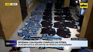 Video: Una mujer fue detenida con equipo completo de fútbol  - ABC Noticias - ABC Color