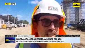 Video: Obras del Puente de la Bioceánica tienen un 45% de avance - ABC Noticias - ABC Color