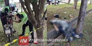  MOTOCICLISTA FALLECIÓ DURANTE ESTA MAÑANA EN ENCARNACIÓN  - Itapúa Noticias