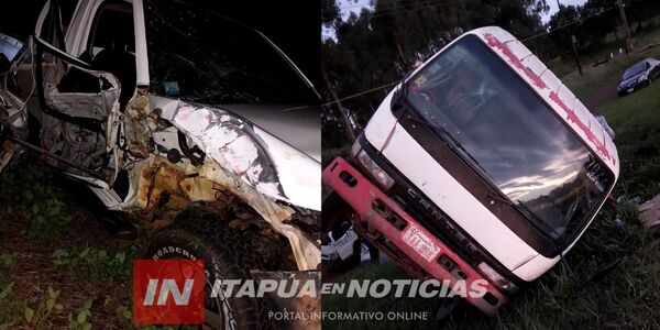 UN LESIONADO TRAS COLISIÓN DE VEHÍCULOS EN CARMEN DEL PARANÁ - Itapúa Noticias
