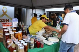 Ofrecen productos frutihortícolas en Feria Manos de Mujeres – Kuñanguéra rembiapo - .::Agencia IP::.