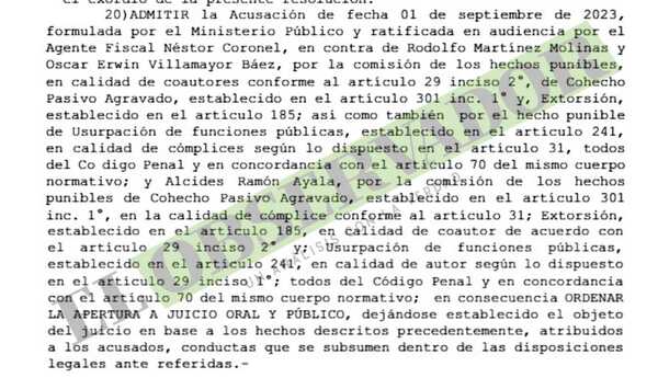 Elevan a juicio causa de extorsión a comerciantes de San Lorenzo para “evitar” allanamientos