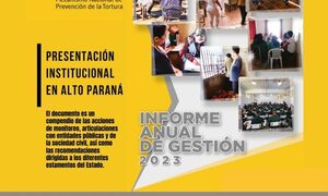 Presentación del Informe de Gestión MNP 2023 en Alto Paraná