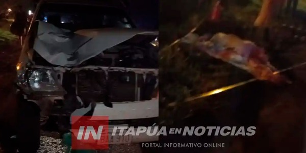 PEATÓN PERDIÓ LA VIDA TRAS SER EMBESTIDO POR UNA CAMIONETA EN CAPITÁN MIRANDA - Itapúa Noticias