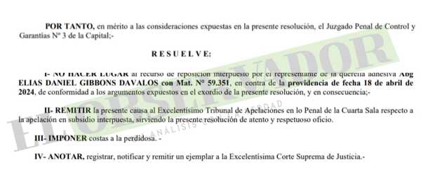 Rechazan reposición promovida por querella en caso Benjamín Zapag