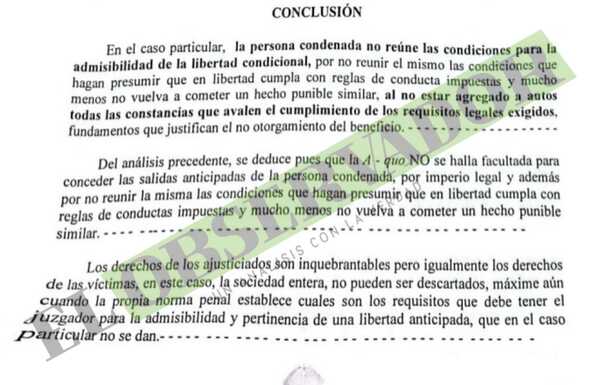 Fiscala se opone a libertad condicional de vaciador de Cajubi