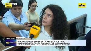 Quema de Colorado Róga: Vivian Genes se presenta y pide medidas alternativas  - ABC Noticias - ABC Color