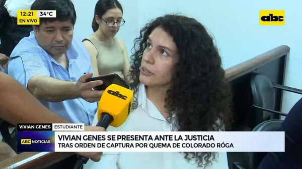 Quema de Colorado Róga: Vivian Genes se presenta y pide medidas alternativas - ABC Noticias - ABC Color