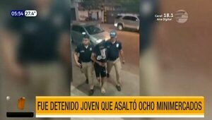 Cae joven delincuente que asaltó 8 minimercados | Telefuturo