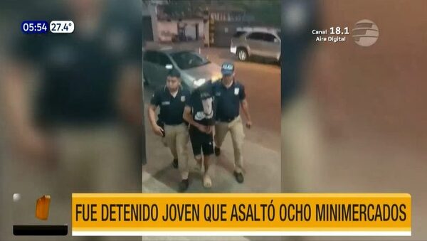 Cae joven delincuente que asaltó 8 minimercados | Telefuturo
