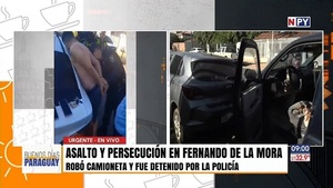 Arrestan a asaltante tras persecución en Fernando de la Mora - Noticias Paraguay