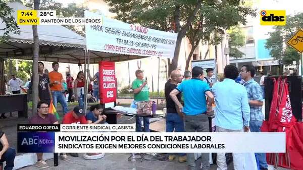 Video: Movilización por el día del trabajador - ABC Noticias - ABC Color