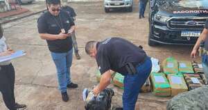 La Nación / En operativo conjunto, confiscan un vehículo y más de 400 kilos de droga
