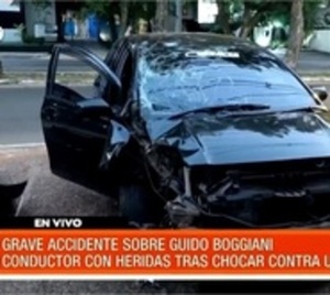 Conductor chocó contra un árbol sobre Boggiani - Paraguay.com
