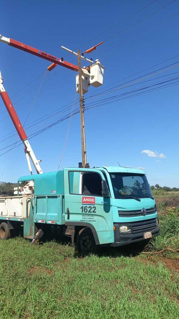Ande intensifica trabajos de mantenimiento integral de la línea de media tensión en Itakyry - ADN Digital