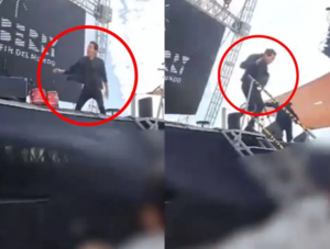 (VIDEO): Pantalla gigante cae sobre el escenario durante show del mago Jean Paul Olhaberry