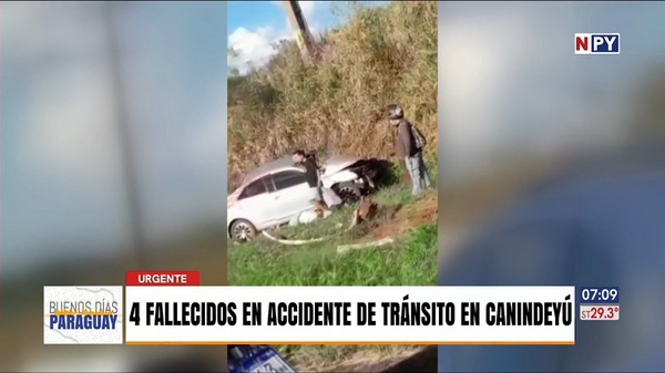 Accidente de tránsito segó 4 vidas en Canindeyú - Noticias Paraguay