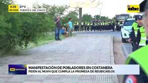 Video: Pobladores exigen al MUVH ser reubicados  - ABC Noticias - ABC Color