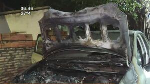 Incendiaron vehículo en una playa de automóviles - SNT