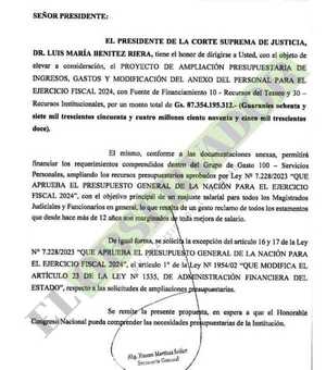 Remiten al Congreso proyecto de ampliación para reajuste salarial a magistrados y funcionarios