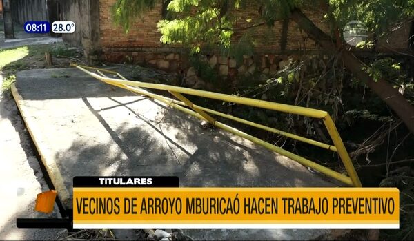 Vecinos de arroyo Mburicaó hacen trabajo preventivo | Telefuturo