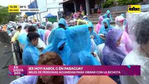Video: fanáticos aguardan a Karol G bajo amenaza de tormenta - Ensiestados - ABC Color