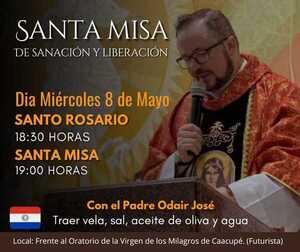 Para el 8 de mayo, Misa de sanación y liberación con la vuelta del padre Odair José - Radio Imperio 106.7 FM